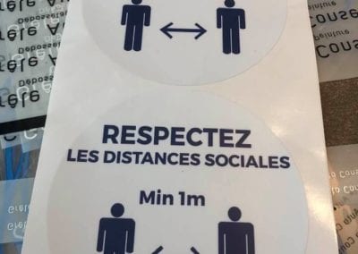 Adhésif distanciation sociale