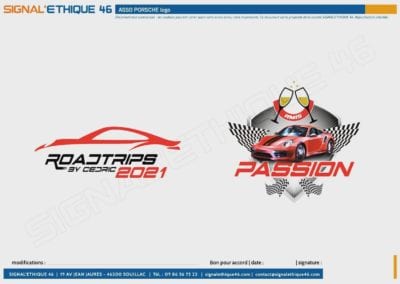 Conception de logo pour une association Porsche