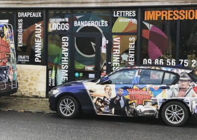 Covering partiel univers cinéma façon BD