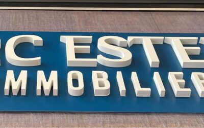 Enseigne lettres découpées