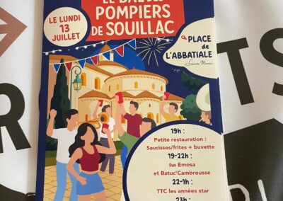 Affiche événementielle – Bal des Pompiers de Souillac