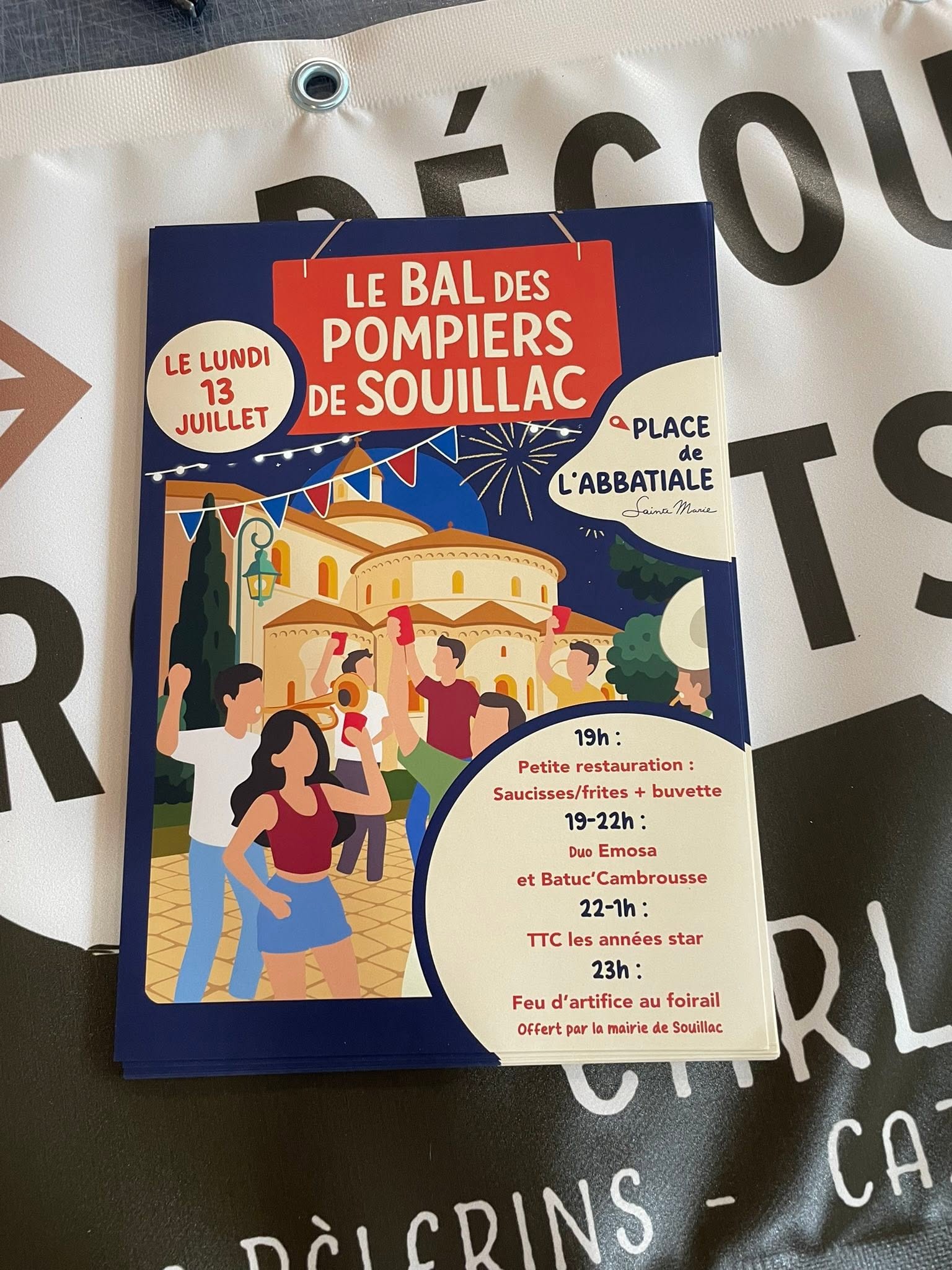 Affiche événementielle - Bal des Pompiers de Souillac