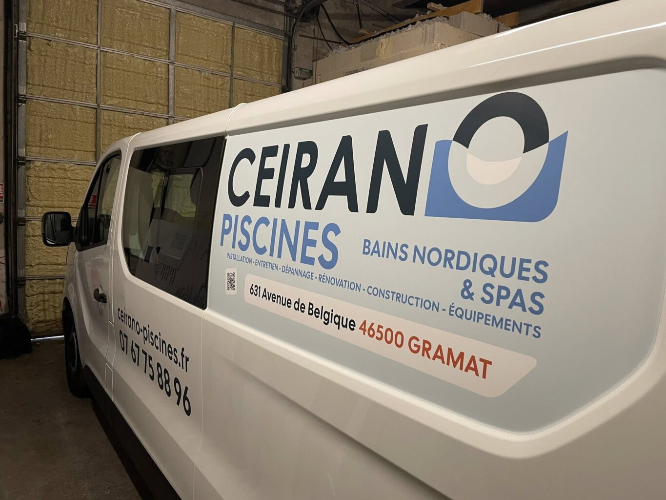 Marquage véhicule Ceirano piscine 2