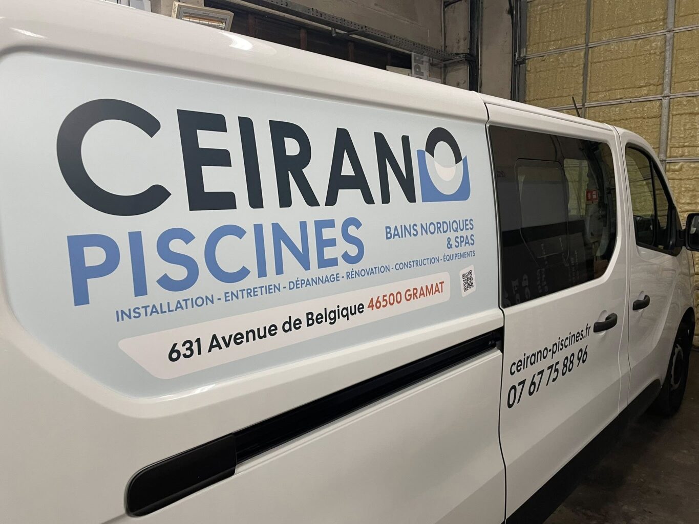 Marquage véhicule Ceirano piscine 3