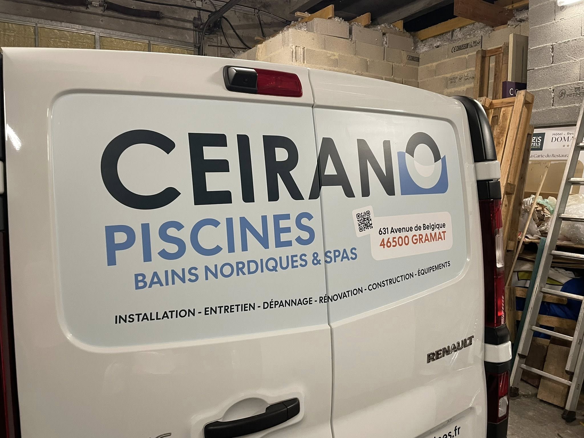 Marquage véhicule Ceirano piscine