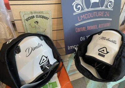 Personnalisation de casques de moto