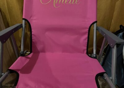 Personnalisation d&rsquo;un fauteuil en toile