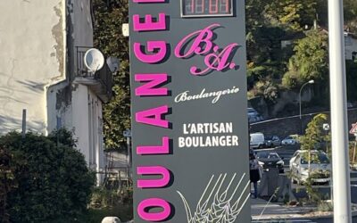 Panneau totem Boulangerie B.A.