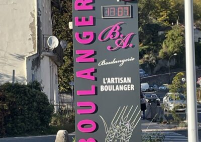 Panneau totem Boulangerie B.A.
