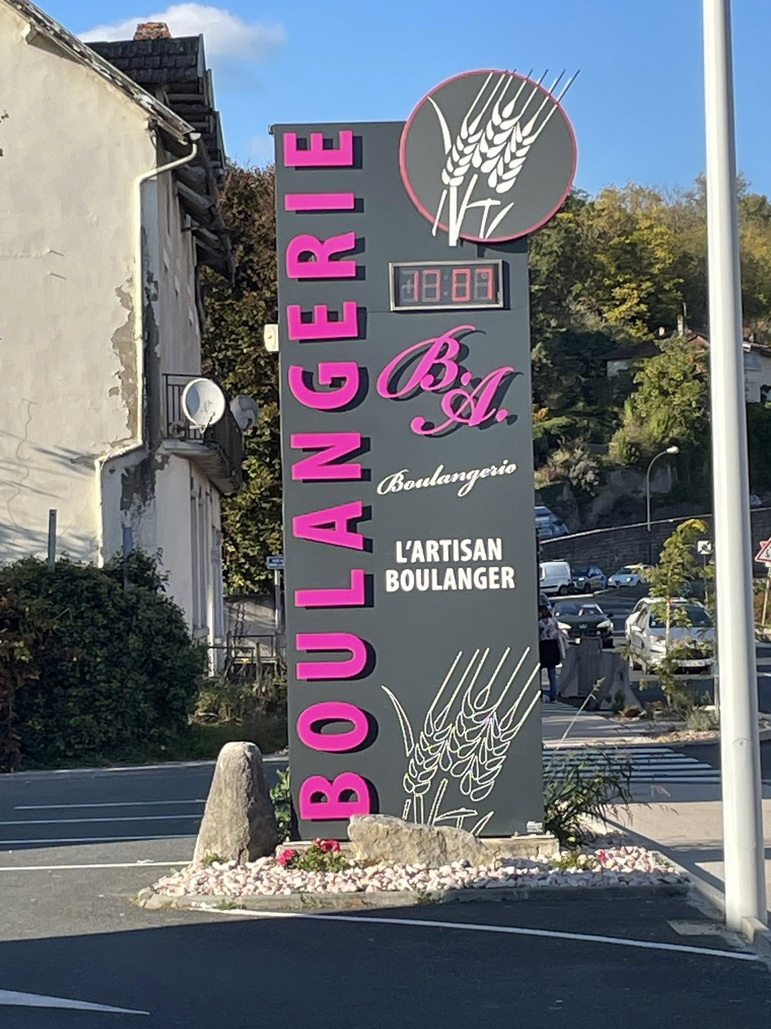 Panneau totem Boulangerie artisanale B.A.