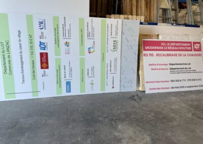 Panneaux signalétique travaux