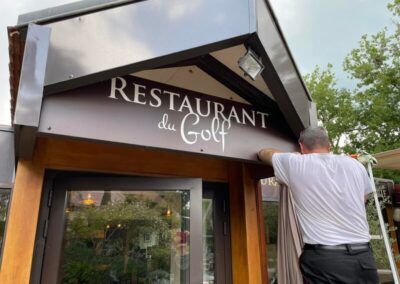 Réfection enseigne restaurant Souillac Country Club