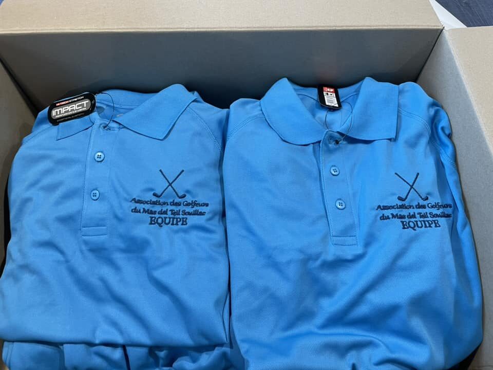 Marquage textile polos Association des Golfeurs du Mas del Teil