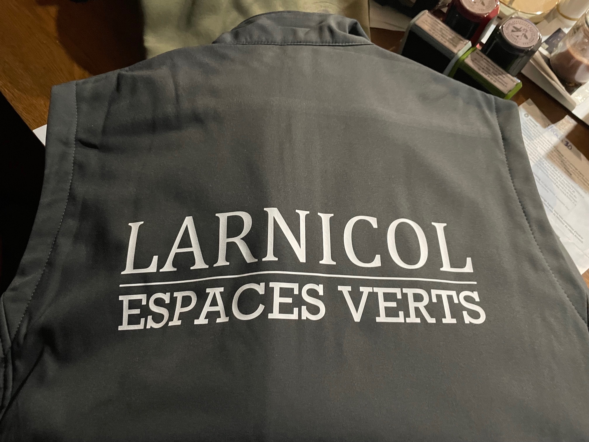 Flocage veste LEV arrière noir