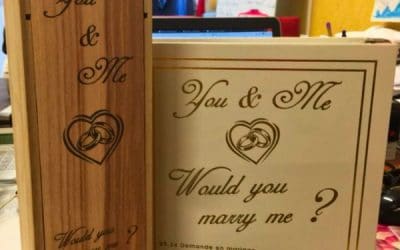 Personnalisation coffret et bouteilles de vin