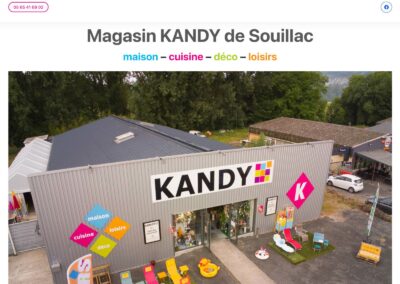 Création de site Internet pour le magasin Kandy à Souillac