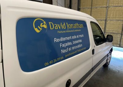 Marquage véhicule entreprise David Jonathan