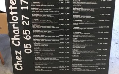 Panneaux de tarifs