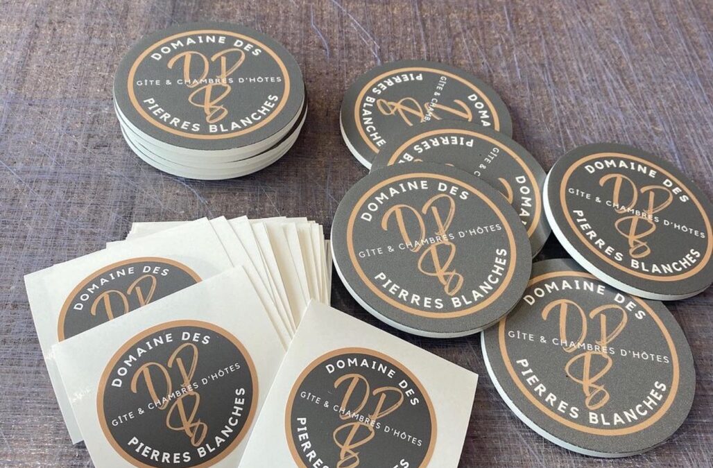 Cartes de visite rondes et stickers